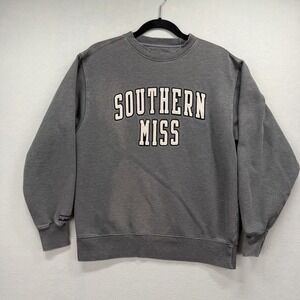 Southern Miss Sweatshirt Mens Small Gray Jansport Spellout Logo‎ Fleece Faded
